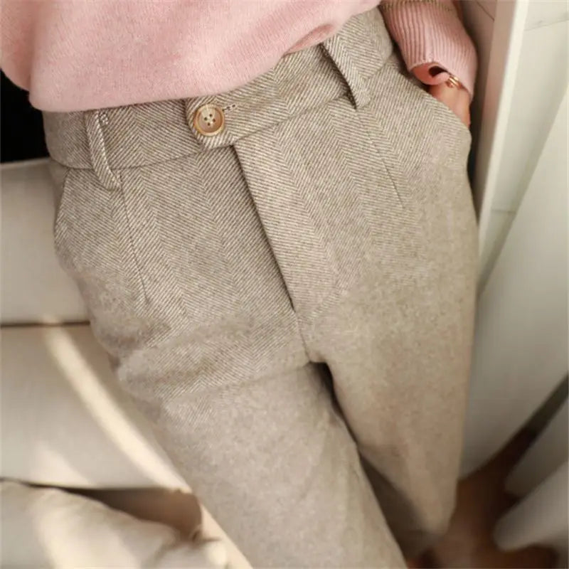 High Waist Women Suit Pants