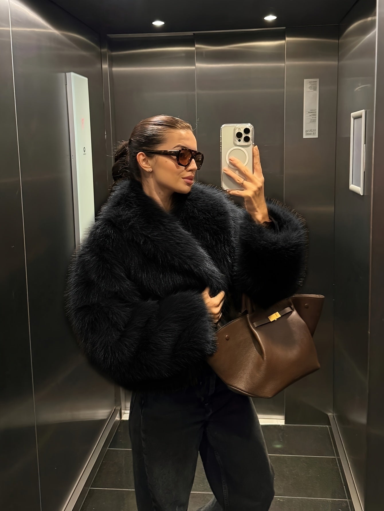 Faux Winter Plush Top Short Coat