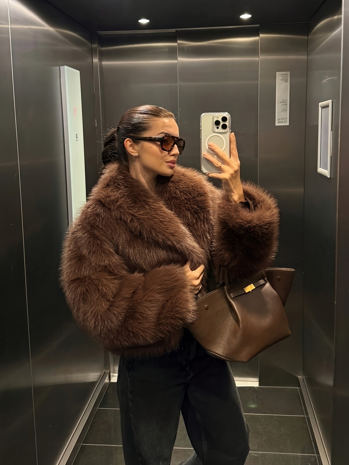 Faux Winter Plush Top Short Coat