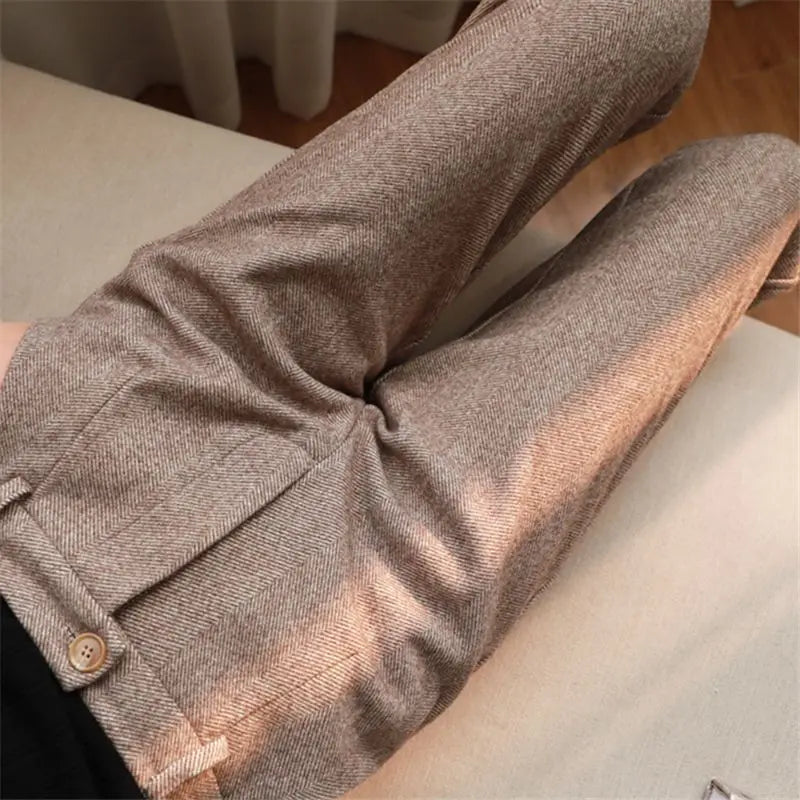 High Waist Women Suit Pants