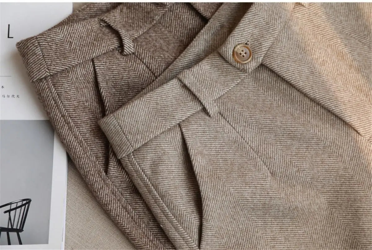 High Waist Women Suit Pants