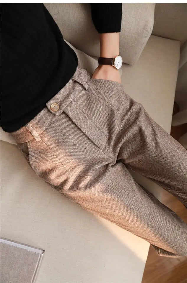 High Waist Women Suit Pants