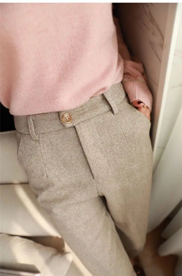 High Waist Women Suit Pants