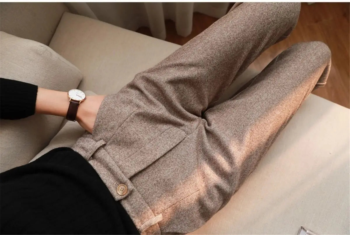 High Waist Women Suit Pants