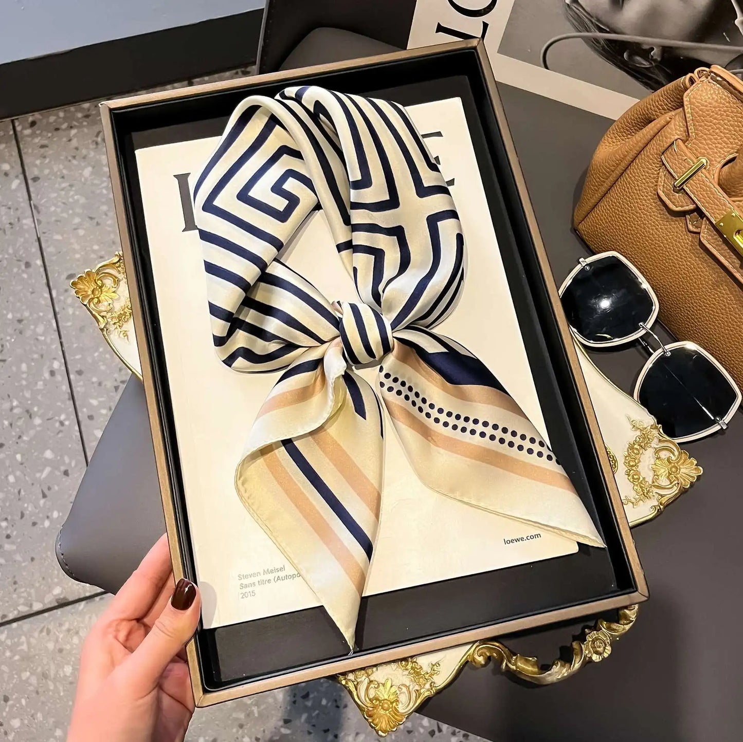 Silk Square Scarf Women