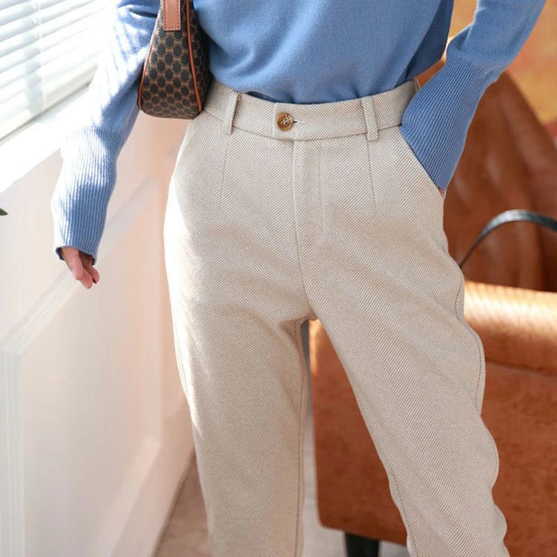 High Waist Women Suit Pants