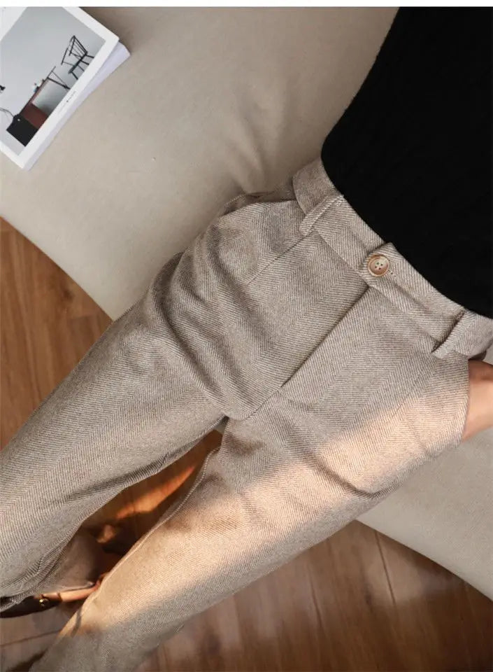 High Waist Women Suit Pants