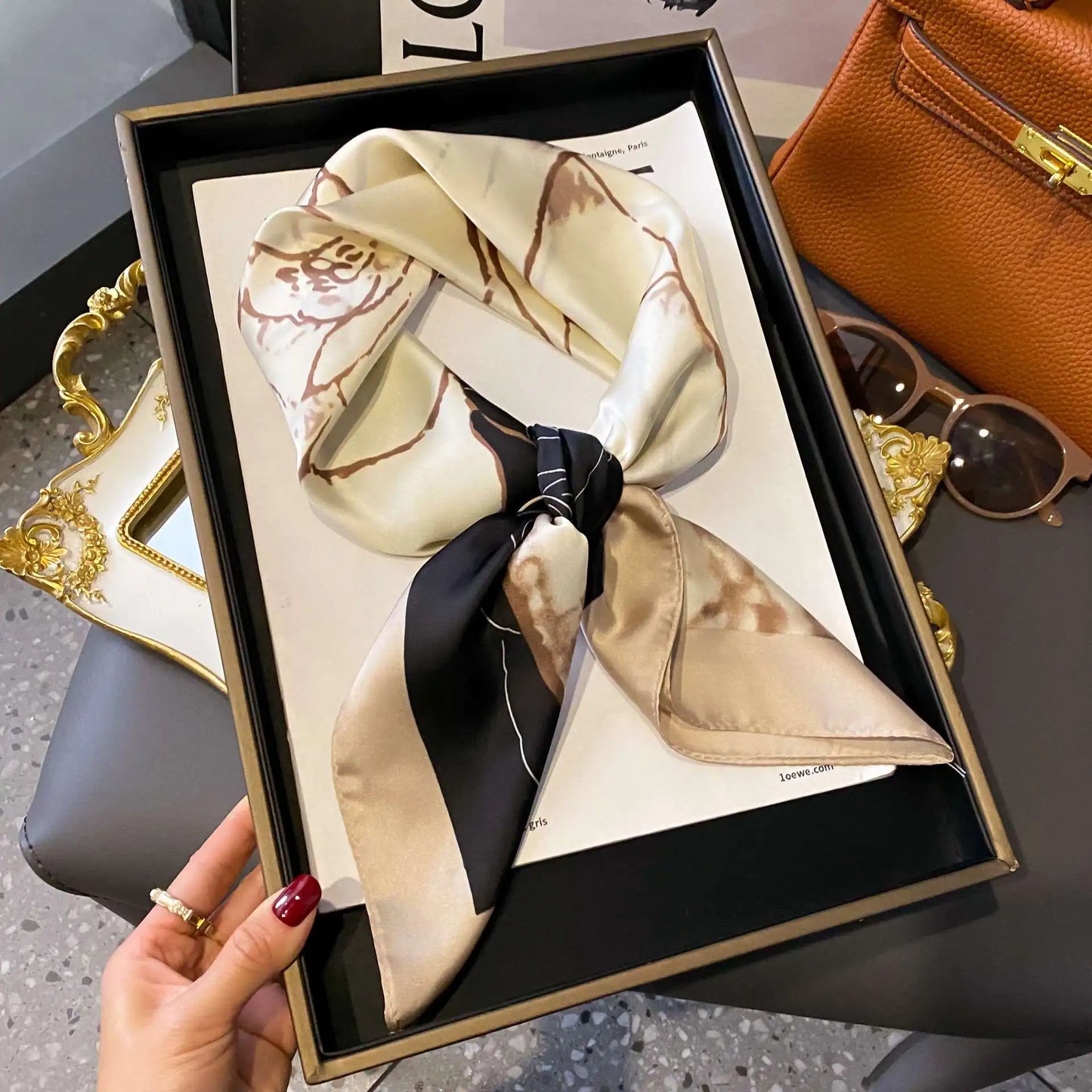 Silk Square Scarf Women