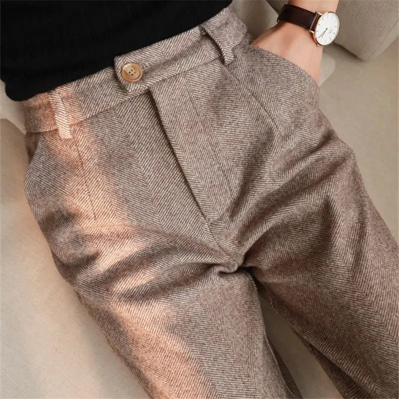 High Waist Women Suit Pants