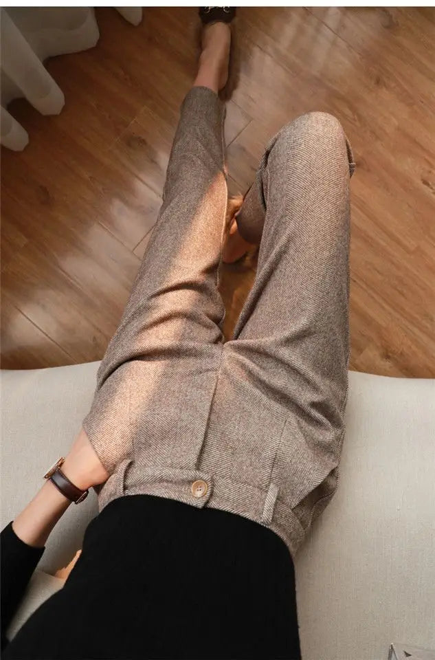 High Waist Women Suit Pants