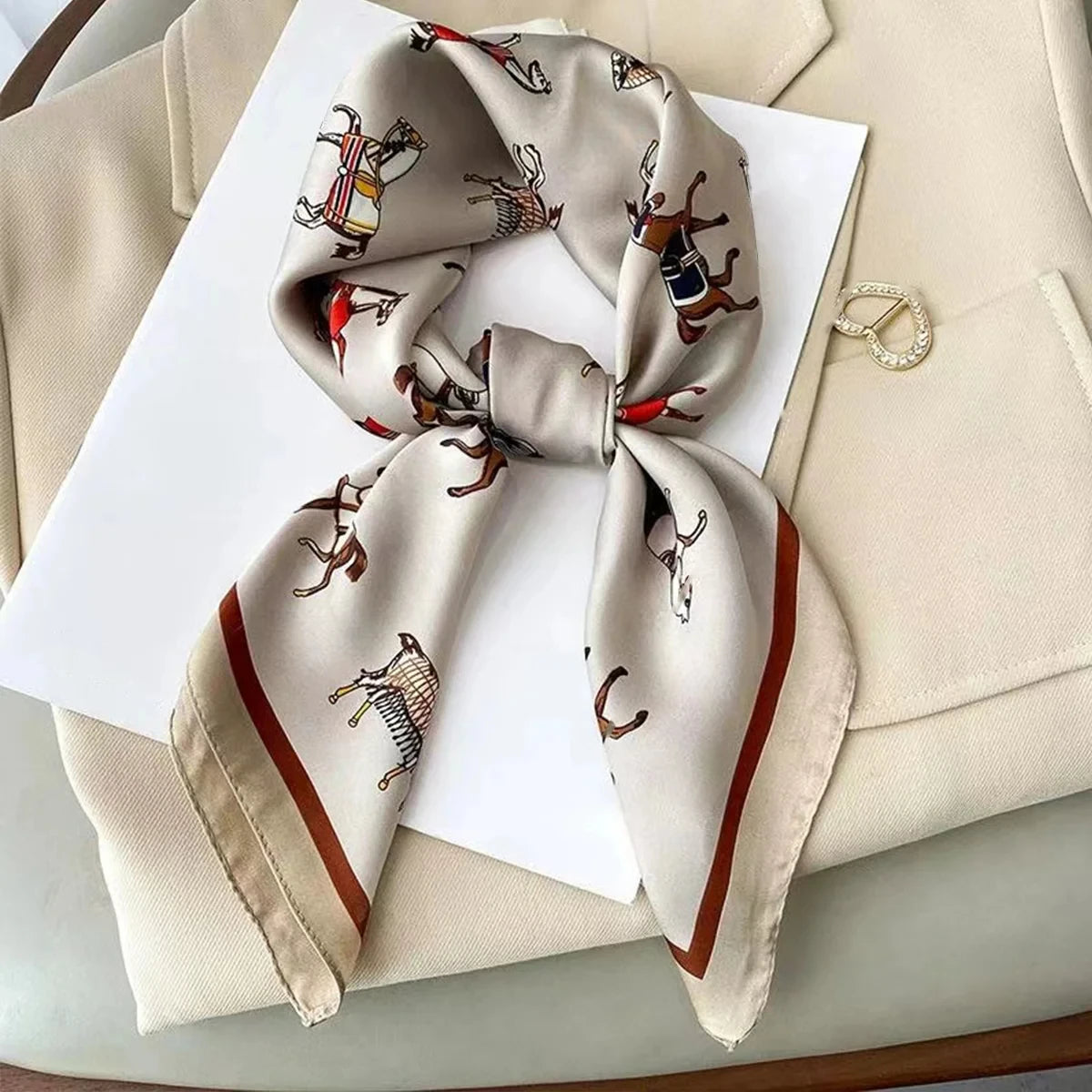 Silk Square Scarf Women