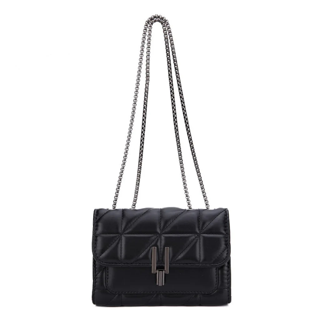 Faux Leather Tartan Crossbody Bag