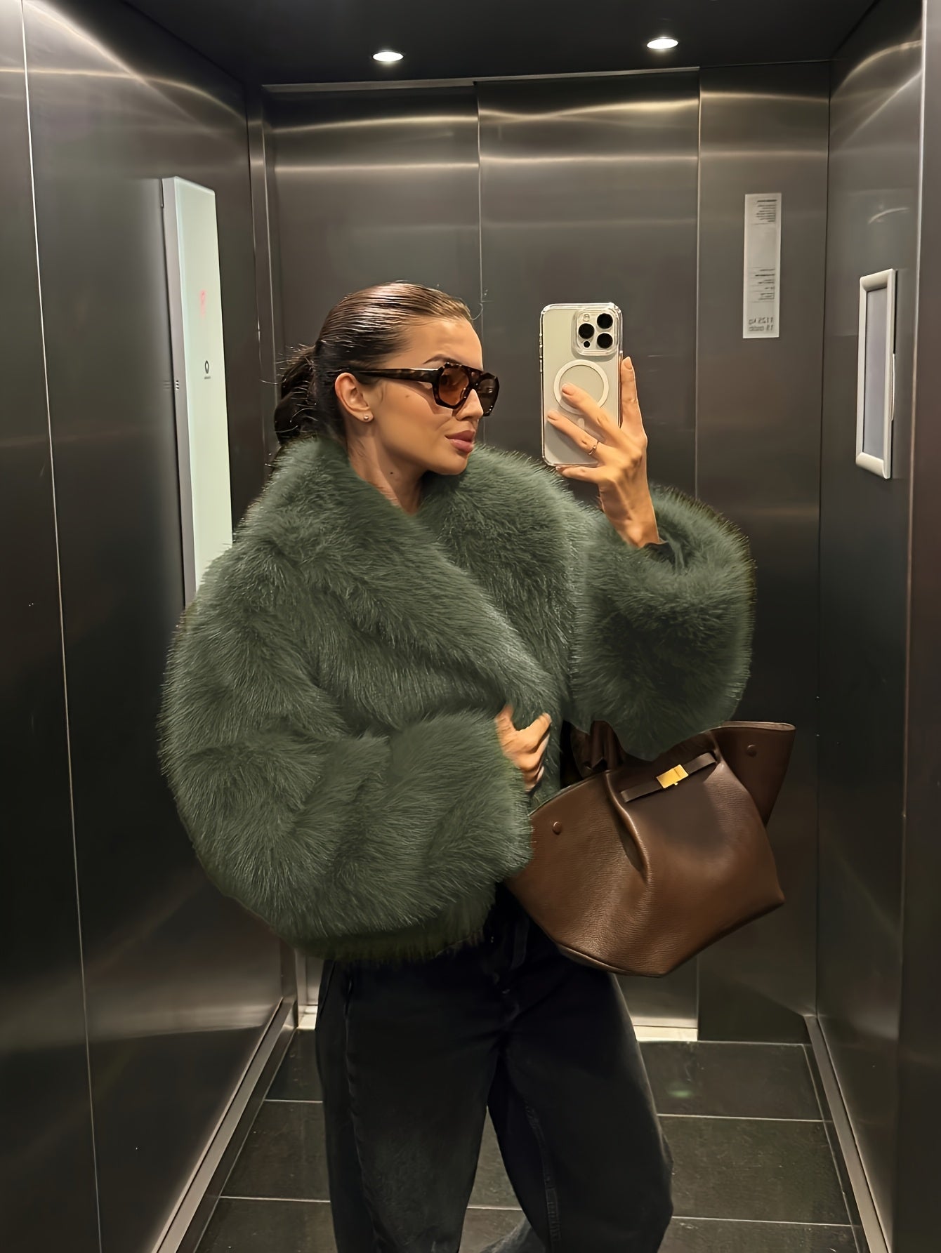 Faux Winter Plush Top Short Coat