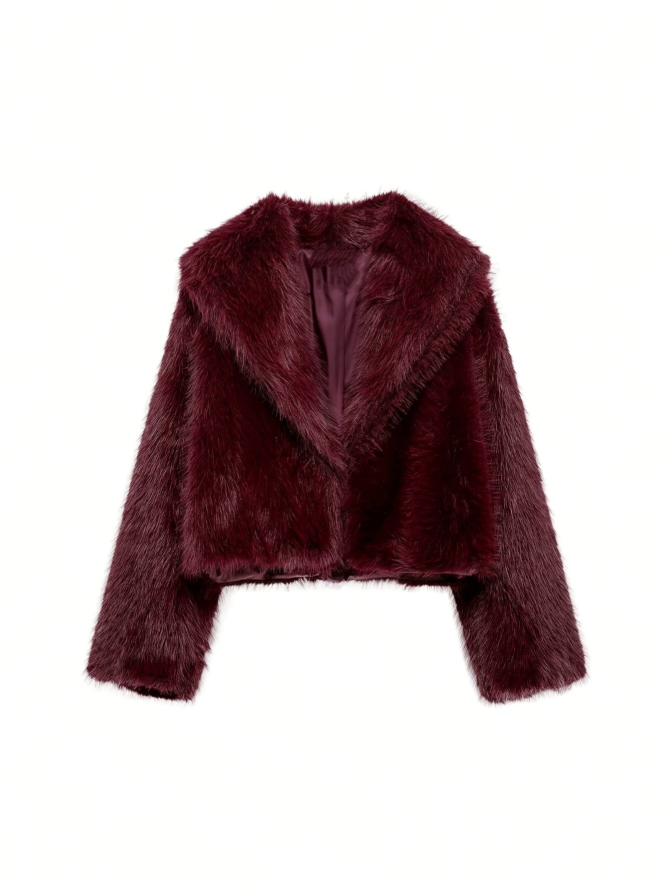 Faux Winter Plush Top Short Coat