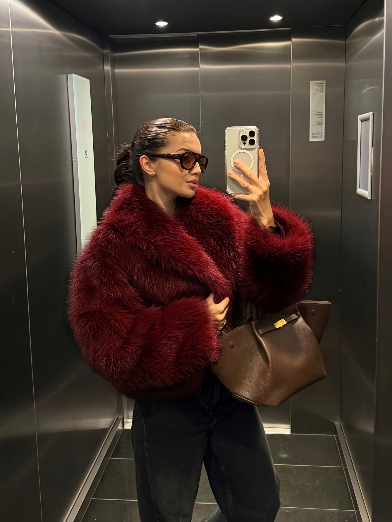 Faux Winter Plush Top Short Coat